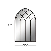 Black Metal Arch Framed Mirror