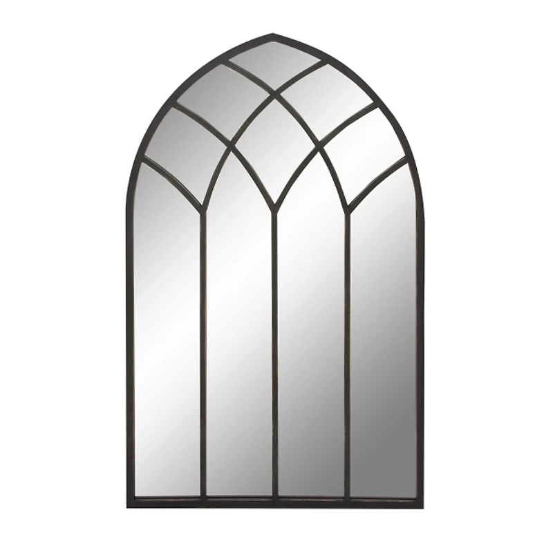 Black Metal Arch Framed Mirror