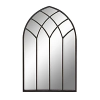 Black Metal Arch Framed Mirror