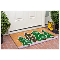 Natural Winter Wonderland Coir Doormat, 36 in.