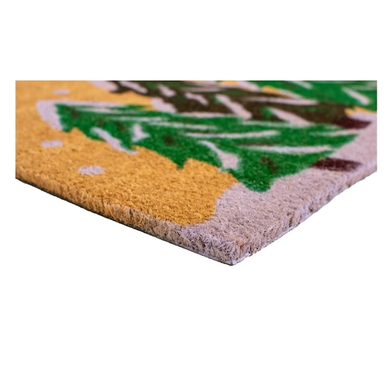 Natural Winter Wonderland Coir Doormat, 36 in.