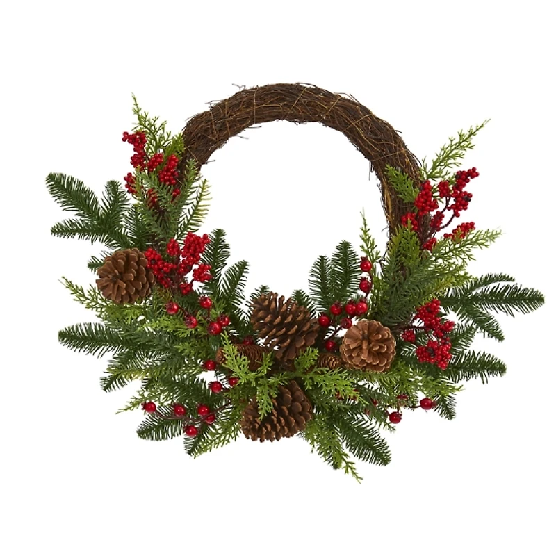 Pine and Cedar Christmas Wreath