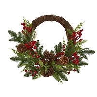 Pine and Cedar Christmas Wreath