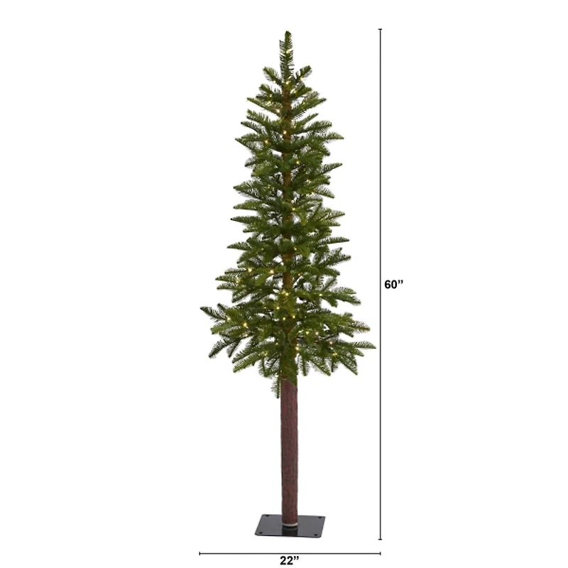5 ft. Lit Twinkling Alaskan Alpine Christmas Tree