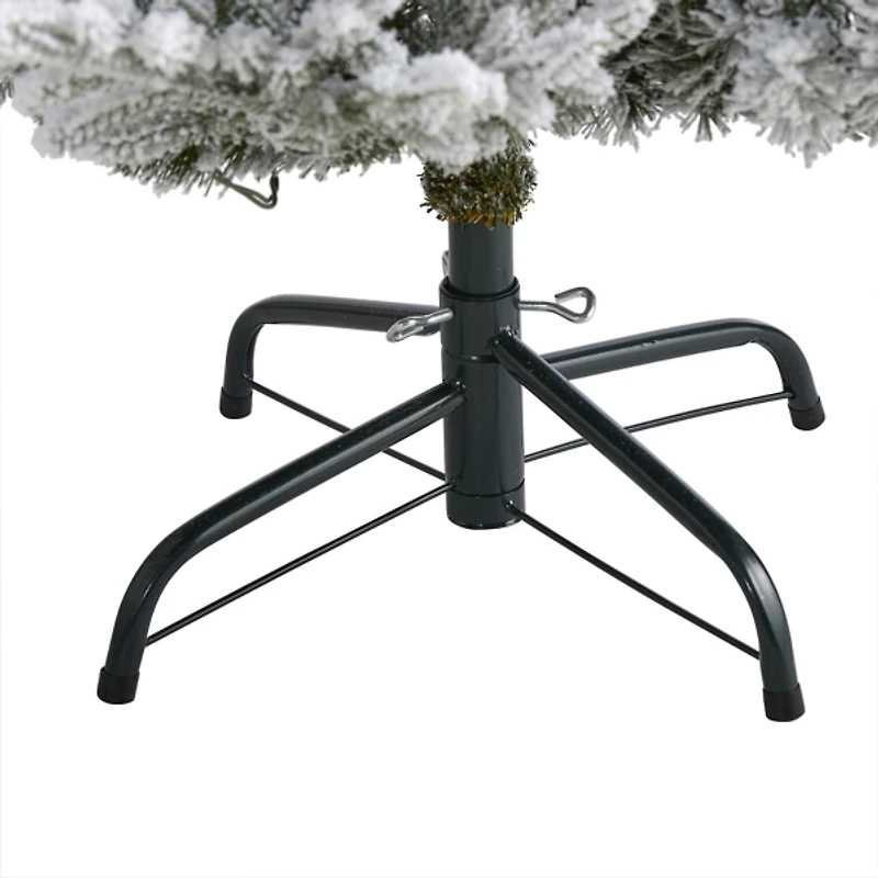 6 ft. Clear Lit Flocked Fraser Fir Christmas Tree