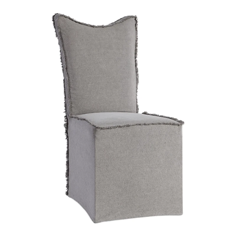 Stonewash Fringe Slipcover Dining Chairs, Set of 2