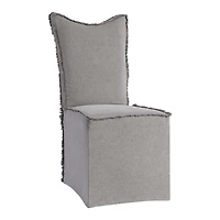 Stonewash Fringe Slipcover Dining Chairs, Set of 2