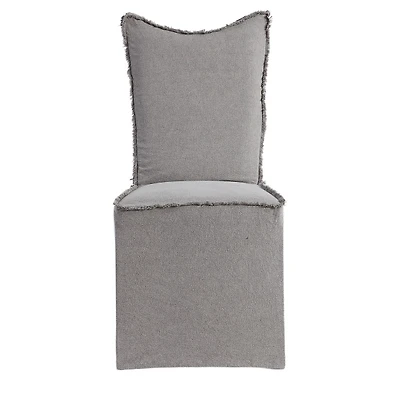 Stonewash Fringe Slipcover Dining Chairs, Set of 2