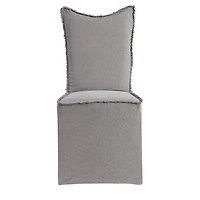 Stonewash Fringe Slipcover Dining Chairs, Set of 2