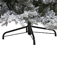 8 ft. Warm Lit Flocked Fraser Fir Christmas Tree