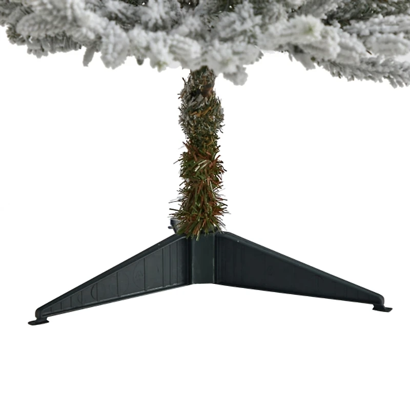 3 ft. White Lit Flocked Fraser Fir Christmas Tree