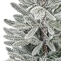 Pre-Lit Manchester Spruce in White Planter, 44 in.