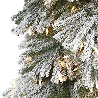 9 ft. Lit Flocked Grand Alpine Christmas Tree