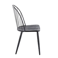 Black Spindle High Back Dining Chairs, Set of 2