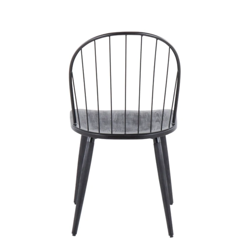 Black Spindle High Back Dining Chairs, Set of 2