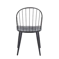 Black Spindle High Back Dining Chairs, Set of 2