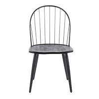 Black Spindle High Back Dining Chairs, Set of 2