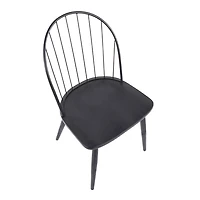 Black Spindle High Back Dining Chairs, Set of 2