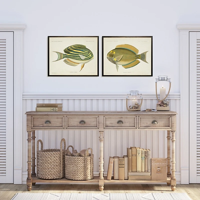 Acanthurus Fish Framed Art Prints, Set of 2