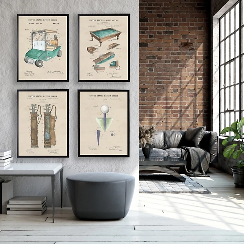 Golf Cart Patent Framed Art Print