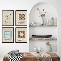Game Boards Patents Framed Art Prints, Set of 4