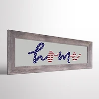 Gray Patriotic Home Framed Art Print