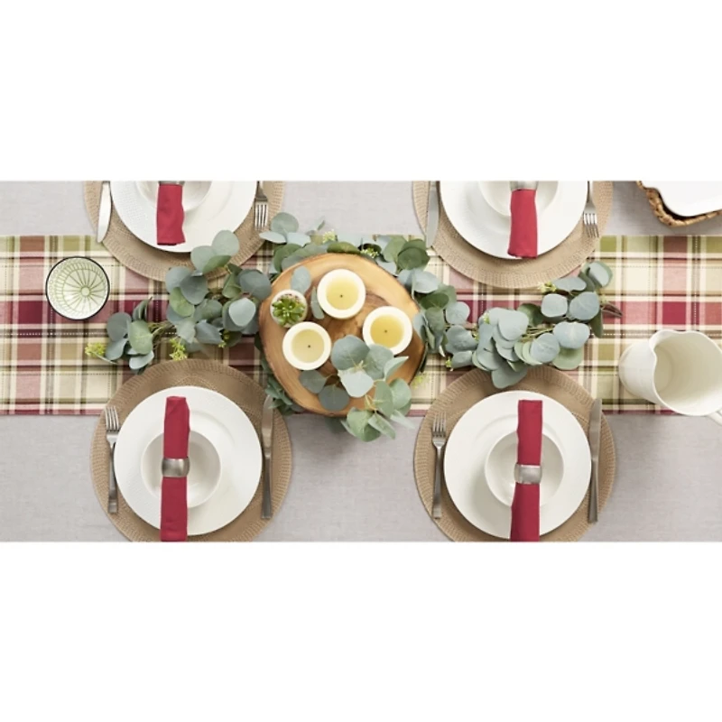 Autumn Harvest Plaid Table Runner