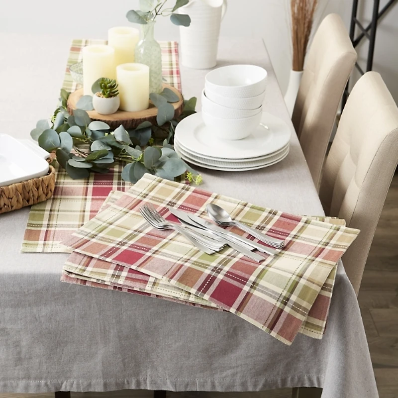 Autumn Harvest Plaid Table Runner