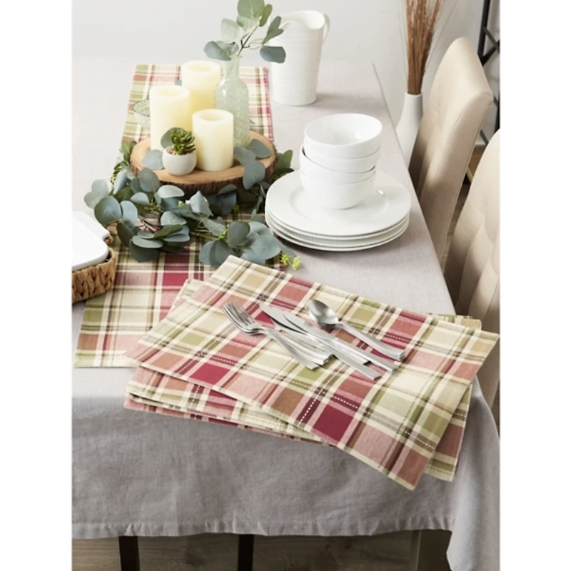 Autumn Harvest Plaid Table Runner