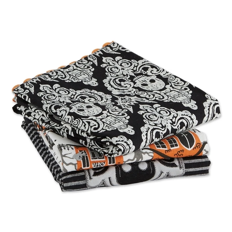 Haunted Halloween Assorted Dishtowels, Set of 3