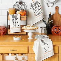Skeletons Printed Assorted Dishtowels, Set of 3