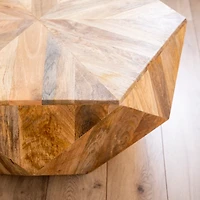 Natural Hexagon Mango Wood Coffee Table