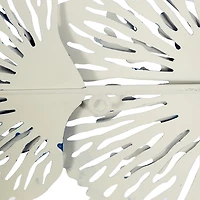 Matte Blue and White Flowers Metal Wall Plaque