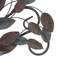 Turquoise Bronze Distressed Iron Vine Wall Plaque