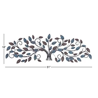 Turquoise Bronze Distressed Iron Vine Wall Plaque