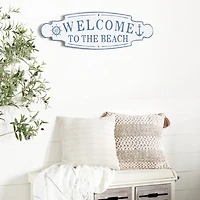 Welcome To The Beach Metal Wall Plaque