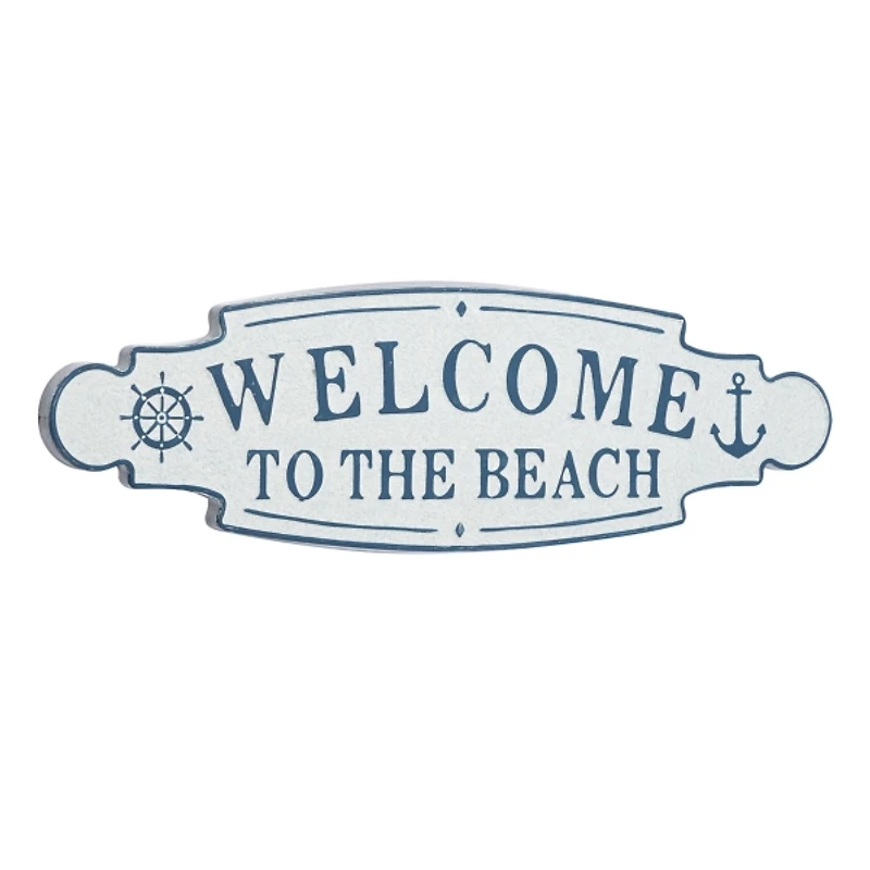 Welcome To The Beach Metal Wall Plaque