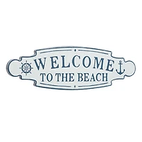 Welcome To The Beach Metal Wall Plaque