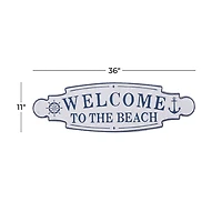 Welcome To The Beach Metal Wall Plaque