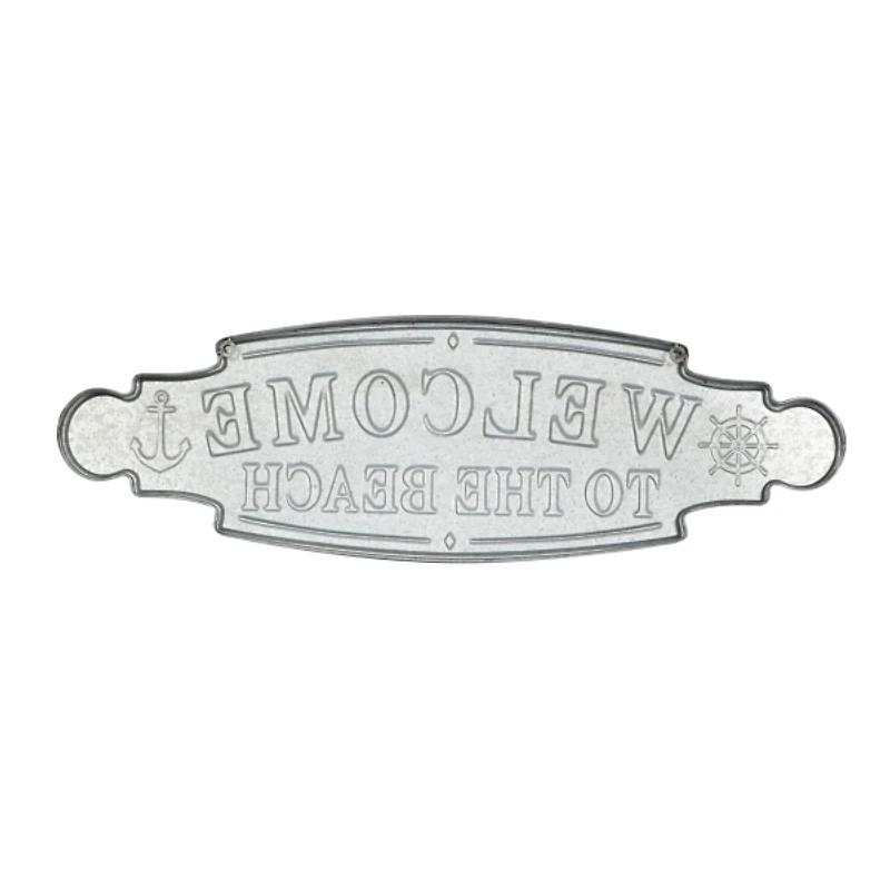 Welcome To The Beach Metal Wall Plaque