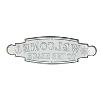 Welcome To The Beach Metal Wall Plaque