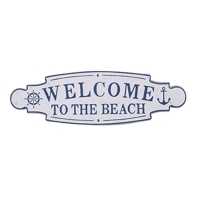 Welcome To The Beach Metal Wall Plaque