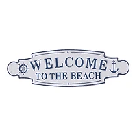 Welcome To The Beach Metal Wall Plaque