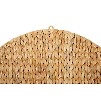 Brown Sea Grass Woven Round Wall Shelf