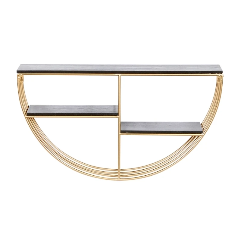 Golden Half Moon Wall Shelves