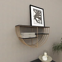 Golden Half Moon Wall Shelves