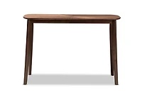 Walnut Brown Wood Frame Splayed Legs Console