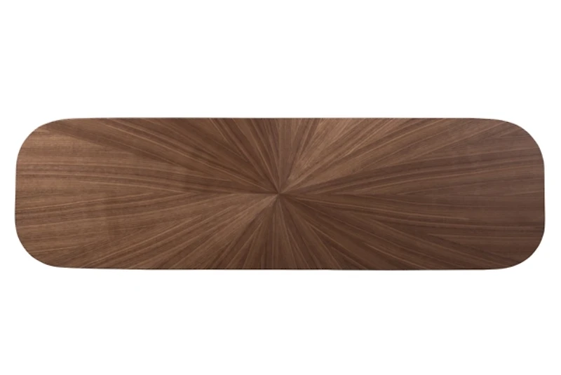 Walnut Brown Wood Frame Splayed Legs Console