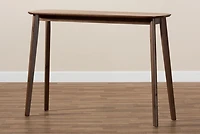 Walnut Brown Wood Frame Splayed Legs Console