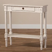 Arielle Whitewash Farmhouse Console Table